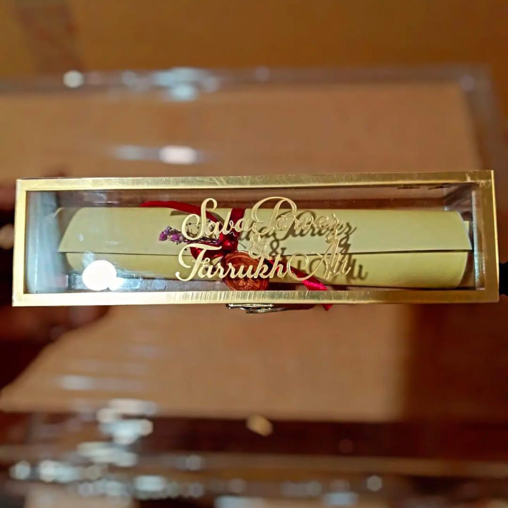 AM Acrylic Invitation Card Box